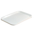 Hapco-Elmar Essential 10.5x13.75" Rect. Tray W/ Round Corners, White, PK 36 R3000WHT